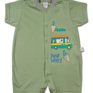 Macacão Bebê Malha Illusion Lemon Rasp Berry - Cinza M