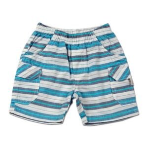 Shorts Bebê Tela Listrada Balesi - Azul M