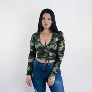 Blusinha Feminina Flawless Anjuss Camuflado Verde P