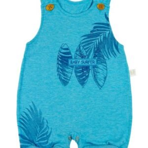 Macacão Bebê Malha Vintage Baby Surfer - Turquesa P