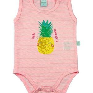 Body Bebê Malha Trabalhada Binny Abacaxi Hello Summer! - Rosa 3