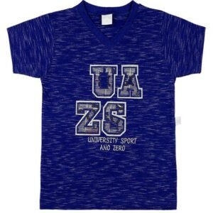 Camiseta Infantil Malha Mille Color University Sport AZ - Royal 2