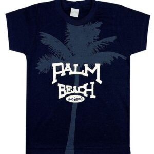 Camiseta Infantil Meia Malha Palm Beach - Marinho 2