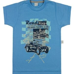 Camiseta Infantil Meia Malha Road Kings - Azul 1