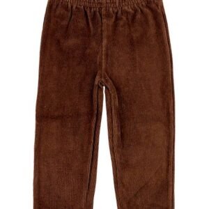 Calça Bebê Plush Cotelê Sem Pezinho - Marrom P