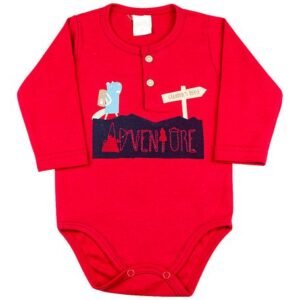 Body Bebê Suedine Adventure Grandmas House - Vermelho P