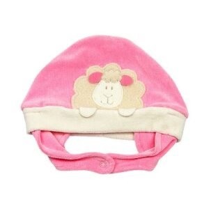Touca Bebê Plush Ovelhinha - Rosa Escuro GG