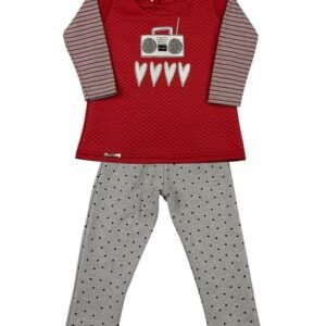 Conjunto Infantil Matelassê e Molicotton Radio - Vermelho 1