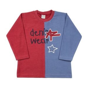 Camiseta Infantil Malha Etno Denim Wear - Coral 1